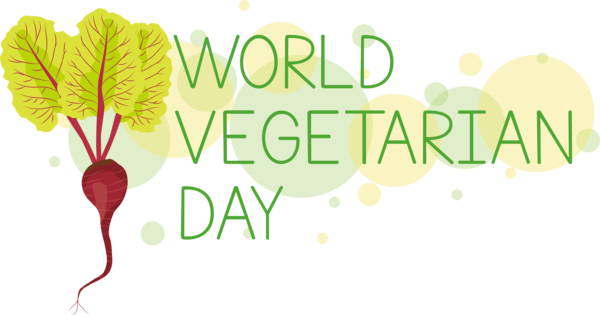 Transparent World Vegetarian Day Leaf Font Logo for Vegetarian Day for World Vegetarian Day