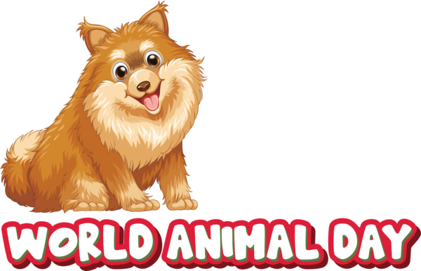 Transparent World Animal Day Pomeranian German Spitz Chow Chow for Animal Day for World Animal Day