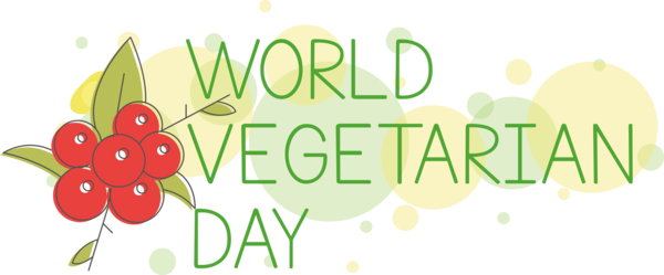 Transparent World Vegetarian Day Leaf Floral design Green for Vegetarian Day for World Vegetarian Day