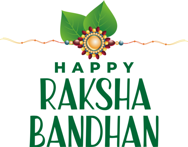Transparent Raksha Bandhan Logo Leaf Design for Rakshabandhan for Raksha Bandhan