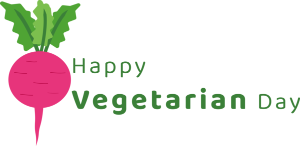 Transparent World Vegetarian Day Vegetable Radish Logo for Vegetarian Day for World Vegetarian Day