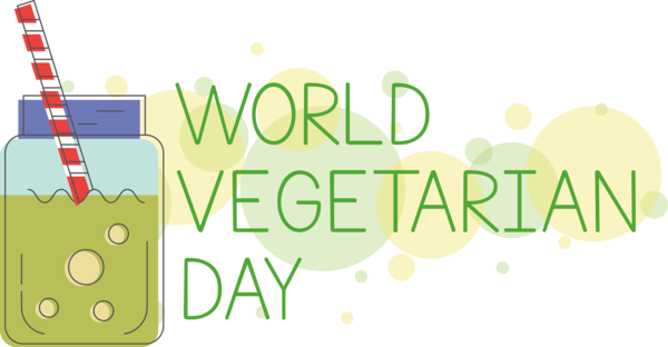 Transparent World Vegetarian Day Design Logo Text for Vegetarian Day for World Vegetarian Day