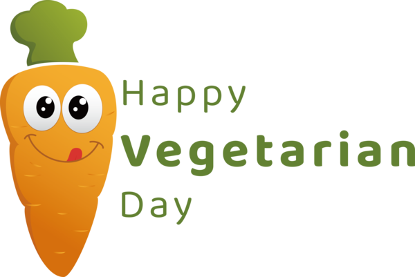 Transparent World Vegetarian Day Logo Cartoon Line for Vegetarian Day for World Vegetarian Day