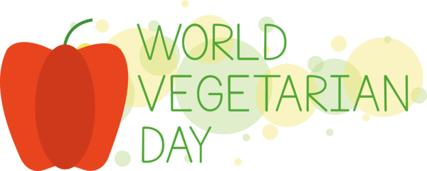 Transparent World Vegetarian Day Logo Natural food Design for Vegetarian Day for World Vegetarian Day