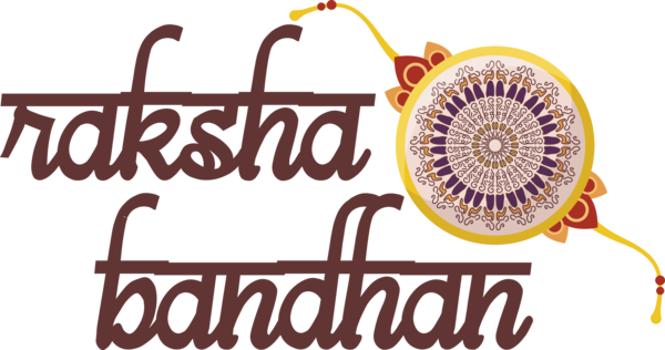 Transparent Raksha Bandhan Logo Font Design for Rakshabandhan for Raksha Bandhan