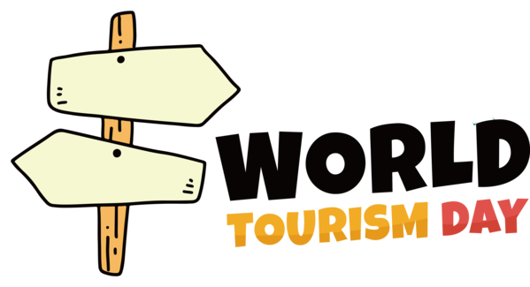 Transparent World Tourism Day Logo Cartoon Design for Tourism Day for World Tourism Day