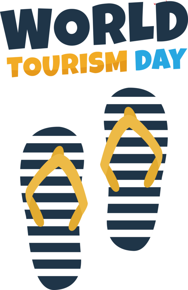 Transparent World Tourism Day Slipper Shoe Flip-flops for Tourism Day for World Tourism Day