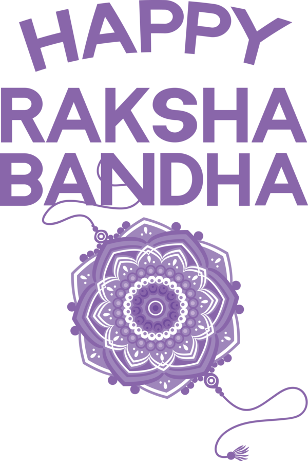 Transparent Raksha Bandhan Design Violet Line for Rakshabandhan for Raksha Bandhan