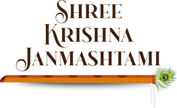 Transparent Janmashtami Logo Font English alphabet for Krishna for Janmashtami