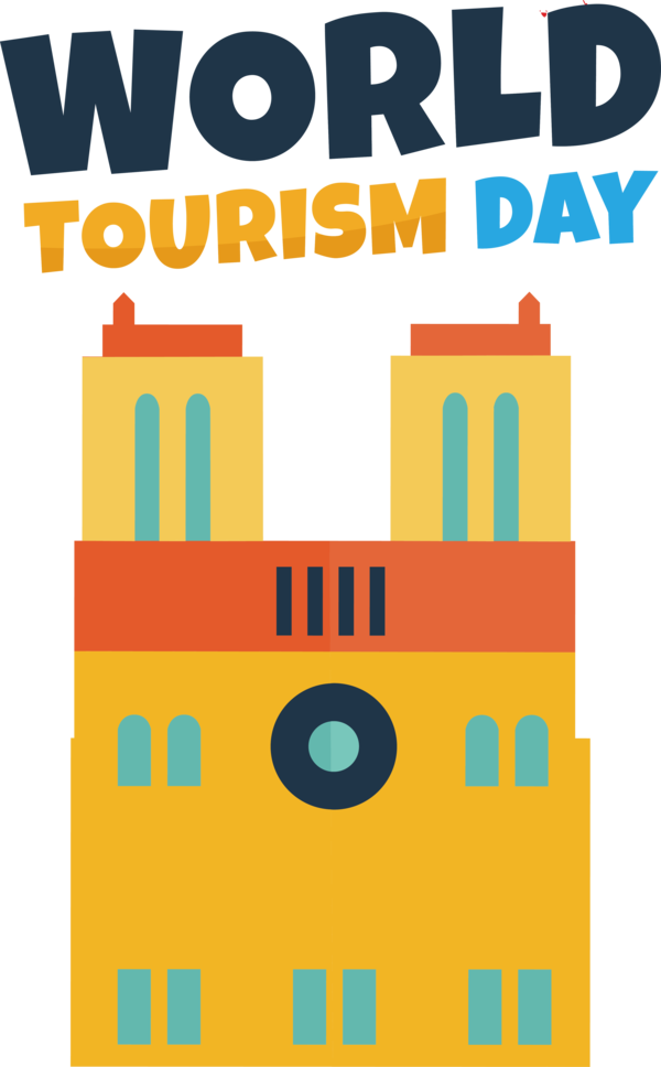 Transparent World Tourism Day Design Line Yellow for Tourism Day for World Tourism Day
