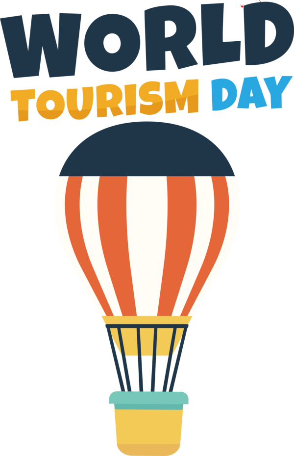 Transparent World Tourism Day Hot air balloon Balloon Line for Tourism Day for World Tourism Day