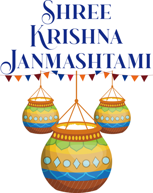 Transparent Janmashtami Line Recreation Font for Krishna for Janmashtami