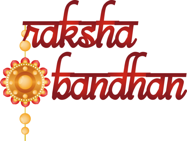 Transparent Raksha Bandhan Logo Line Text for Rakshabandhan for Raksha Bandhan