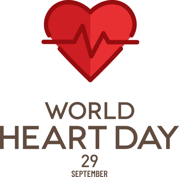 Transparent World Heart Day Logo  Heart for Heart Day for World Heart Day