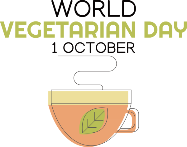 Transparent World Vegetarian Day Logo Design Text for Vegetarian Day for World Vegetarian Day