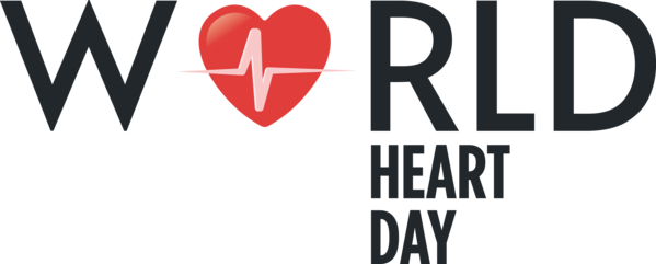 Transparent World Heart Day Logo Font Design for Heart Day for World Heart Day