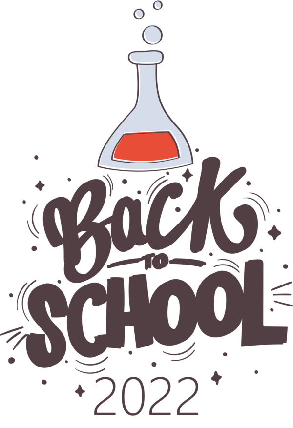 Transparent Back to School Design Logo Text for Back to School 2022 for Back To School