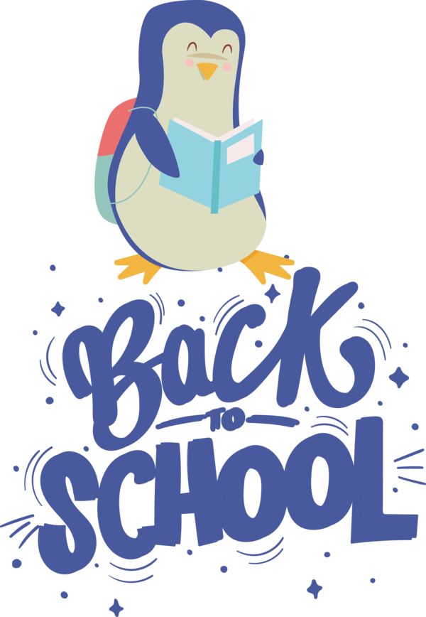Transparent Back to School Birds Human Flightless bird for Back to School 2022 for Back To School