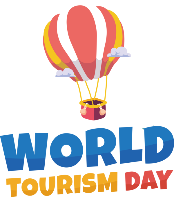Transparent World Tourism Day Balloon Hot air balloon Logo for Tourism Day for World Tourism Day