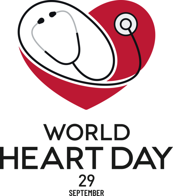 Transparent World Heart Day Logo Cartoon Line for Heart Day for World Heart Day