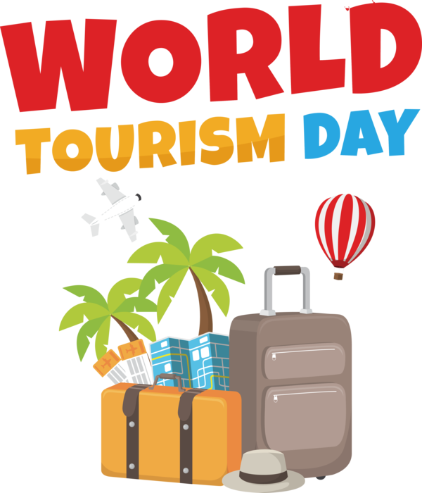 Transparent World Tourism Day Party Supply Design Logo for Tourism Day for World Tourism Day