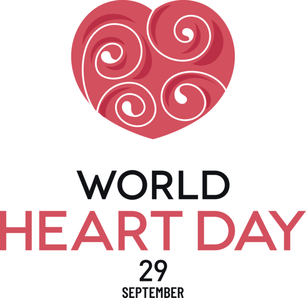 Transparent World Heart Day Logo Ledzworld Europe BV Heart for Heart Day for World Heart Day