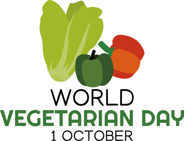 Transparent World Vegetarian Day Natural food Logo Vegetable for Vegetarian Day for World Vegetarian Day