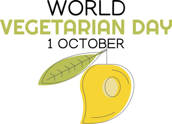 Transparent World Vegetarian Day Design Diagram Yellow for Vegetarian Day for World Vegetarian Day