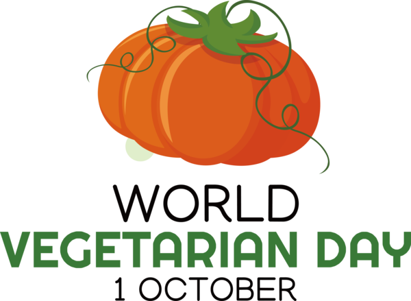 Transparent World Vegetarian Day Pumpkin  Tomato for Vegetarian Day for World Vegetarian Day