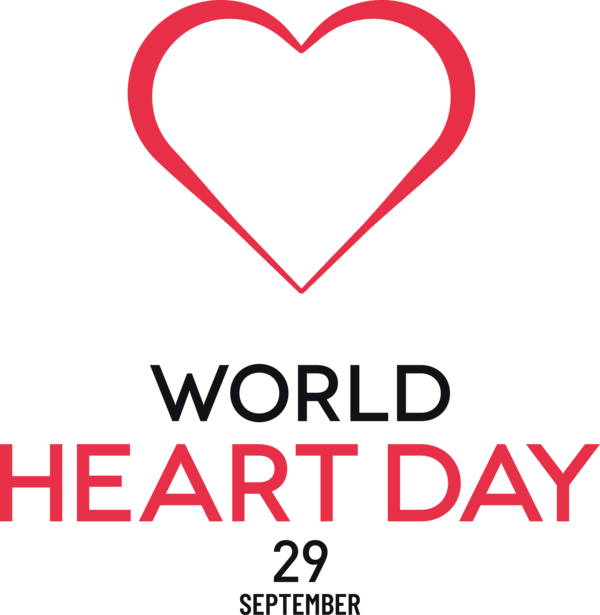 Transparent World Heart Day Logo Heart Line for Heart Day for World Heart Day