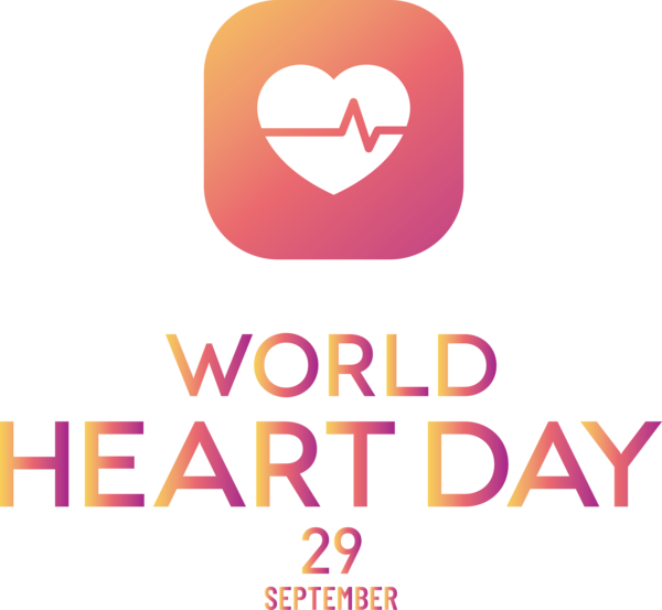 Transparent World Heart Day Logo Design Line for Heart Day for World Heart Day