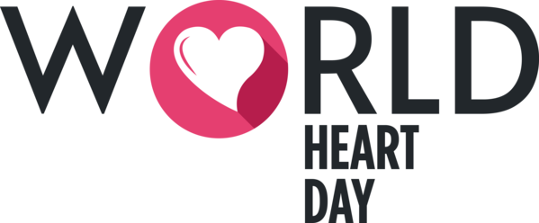 Transparent World Heart Day Logo Font Design for Heart Day for World Heart Day