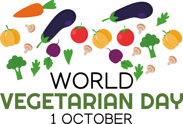 Transparent World Vegetarian Day Drawing Painting Logo for Vegetarian Day for World Vegetarian Day