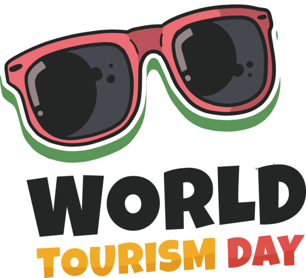 Transparent World Tourism Day Sunglasses Goggles Logo for Tourism Day for World Tourism Day