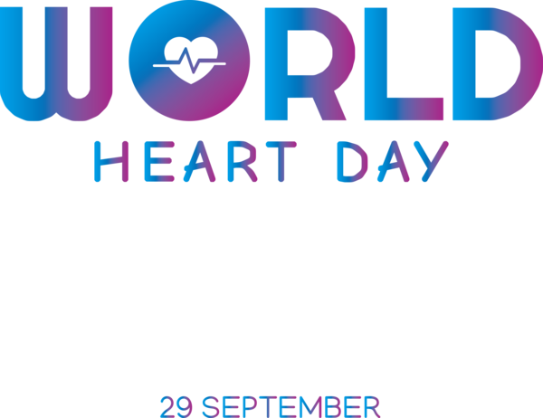 Transparent World Heart Day Logo Design Number for Heart Day for World Heart Day