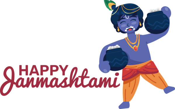 Transparent Janmashtami Human Cartoon Logo for Krishna for Janmashtami