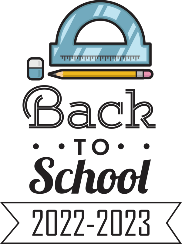 Transparent Back to School Ice Cream Font Logo for Back to School 2023 for Back To School
