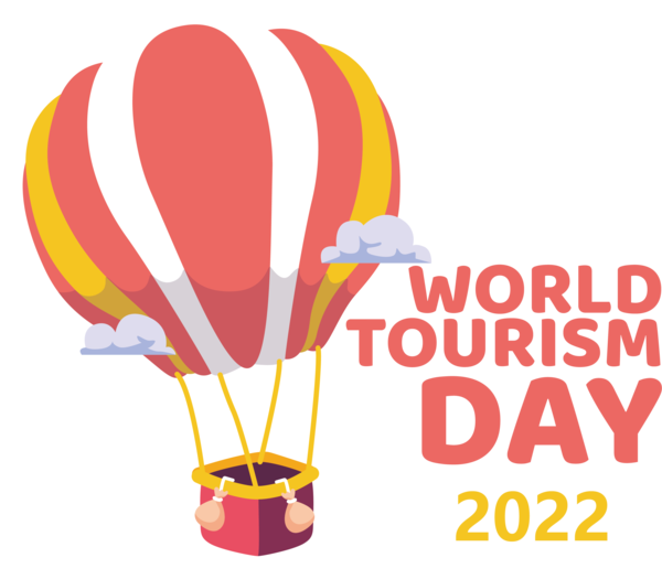 Transparent World Tourism Day Hot air balloon Balloon Design for Tourism Day for World Tourism Day