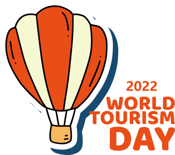 Transparent World Tourism Day Hot air balloon Logo Balloon for Tourism Day for World Tourism Day