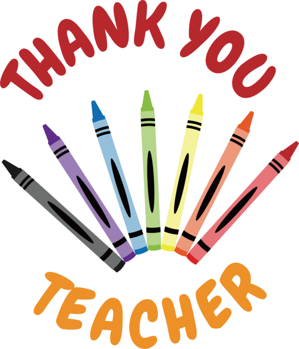 Transparent World Teacher's Day Logo Writing implement Design for Thank You Teacher for World Teachers Day