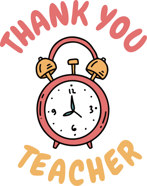 Transparent World Teacher's Day Alarm Clock Human for Thank You Teacher for World Teachers Day
