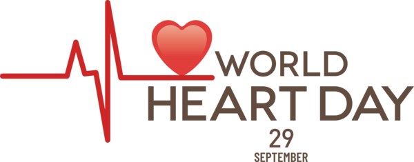 Transparent World Heart Day Logo Font for Heart Day for World Heart Day