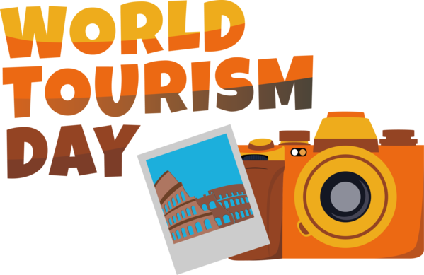 Transparent World Tourism Day Design Logo Yellow for Tourism Day for World Tourism Day