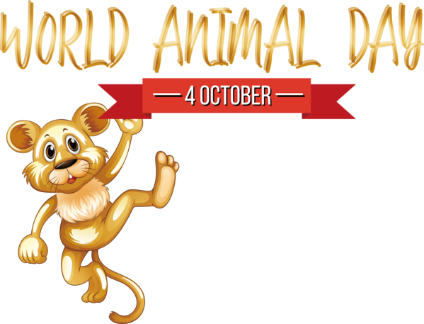 Transparent World Animal Day Cartoon Drawing Animation for Animal Day for World Animal Day