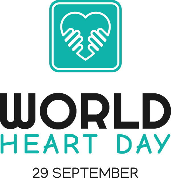 Transparent World Heart Day Logo Line Text for Heart Day for World Heart Day