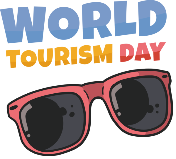 Transparent World Tourism Day Goggles Sunglasses Personal protective equipment for Tourism Day for World Tourism Day