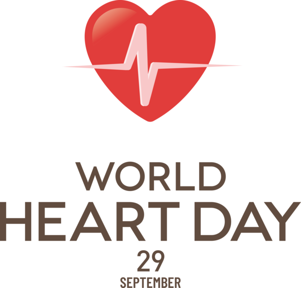Transparent World Heart Day Logo M-095 Heart for Heart Day for World Heart Day