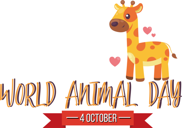 Transparent World Animal Day Northern giraffe Cat Deer for Animal Day for World Animal Day