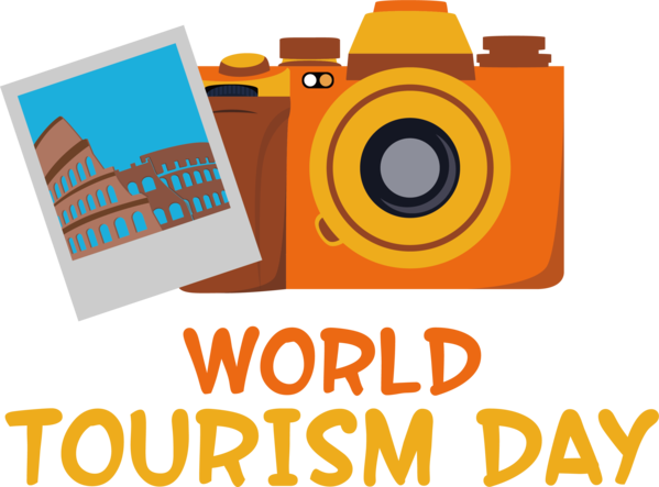 Transparent World Tourism Day Logo Design Yellow for Tourism Day for World Tourism Day