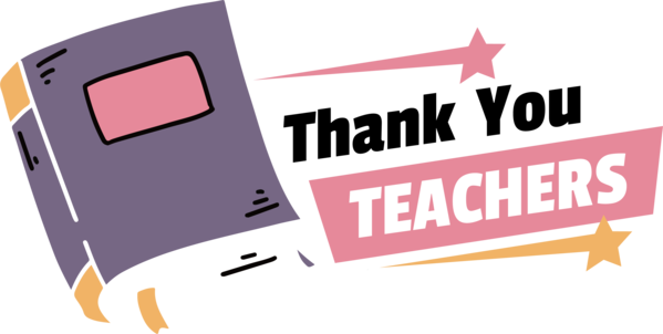 Transparent World Teacher's Day Design Logo Violet for Thank You Teacher for World Teachers Day